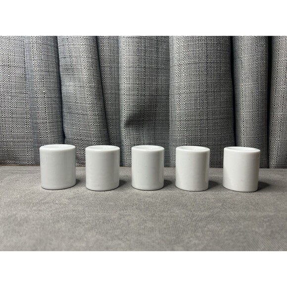 Vtg Taper Candle Holders Mini Christmas Trees Funny Design West Germany Lot of 5 - Picture 6 of 11